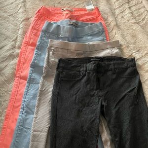 25 pairs, casual stretchy, dress slacks, and easy to wear work pants. Sizes 3-5